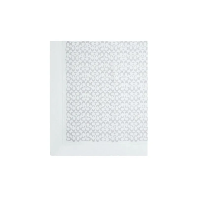 COACH Mulberry Silk, Silk Scarves Unisex Gray-1