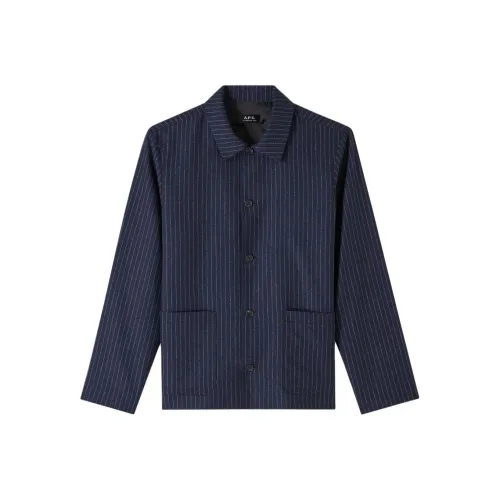 A.P.C SS25 We11done jackets Coats Men's Dark Marine Blue