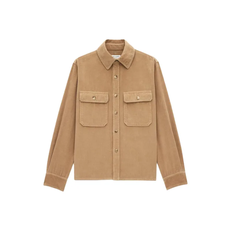 SAINT LAURENT Corduroy Overshirt-0