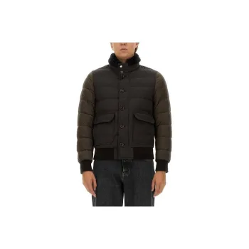 Moorer High Neck Padded Down Jacket