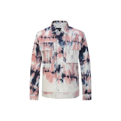 DAVID NAMAN Jackets Men Pink/Blue