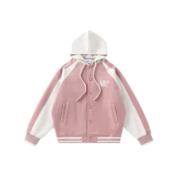 LAMLICKA Baseball Jacket Unisex Pink