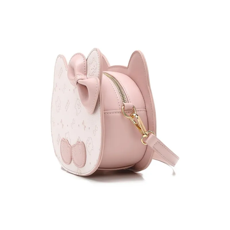 CHAOFANJI PU Shoulder Bag, Handbag, Crossbody Bag Regular Women's Cherry Blossom Pink-2
