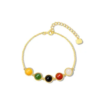 YINCHIE Hetian Jade Bracelets Jasper Women's