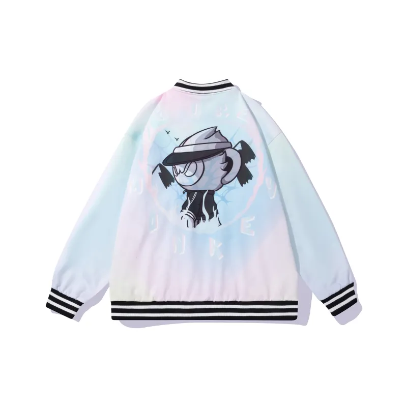 FireMonkey Baseball Jerseys Unisex Blue Pink-0