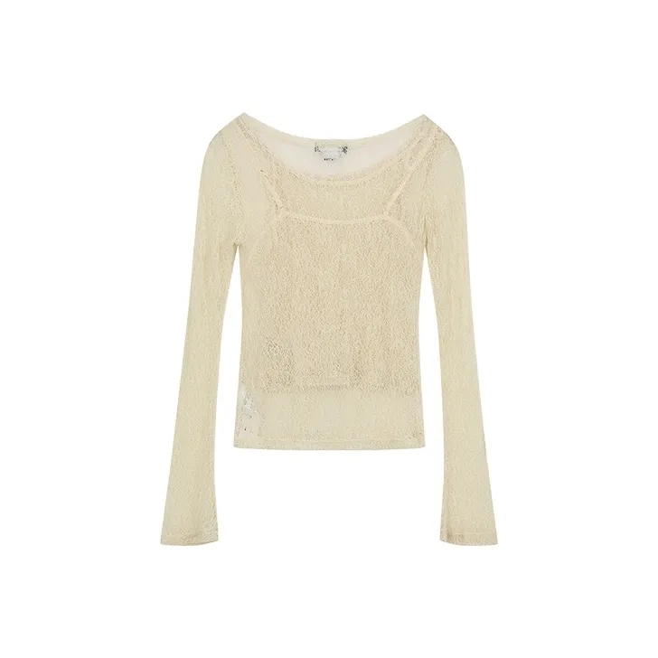 URBAN REVIVO Regular T Shirt Women's Nude Apricot-1