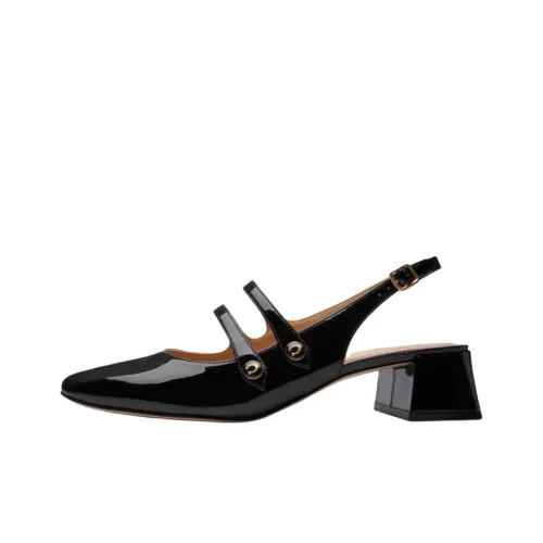 COACH Winley Block Heel High Heels 3.5cm Women's Black