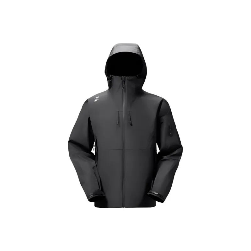 TAJEZZO Waterproof And Breathable Windproof Windbreaker Jacket Unisex Black-0
