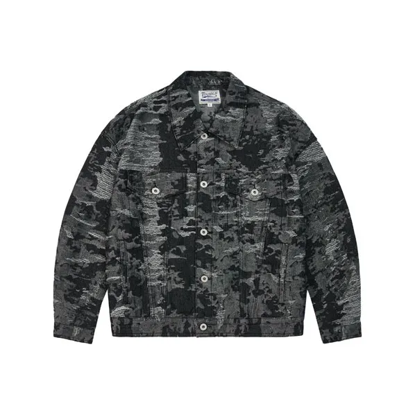 TEKABLU Jacket Unisex Black Torn Fabric-0