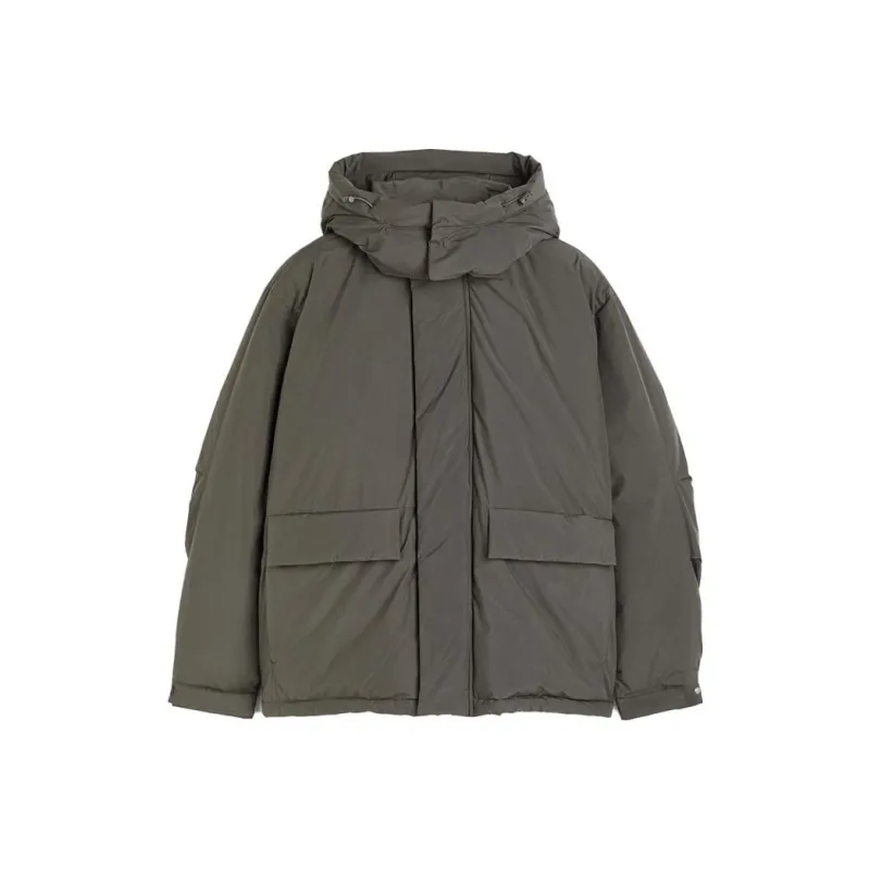 H&M Down Jacket Men's Dark Green-0