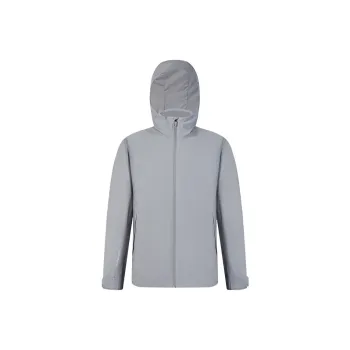 FILA Hiking Outdoor Hiking Waterproof And Windproof To Keep Warm Windbreaker Jacket Men's Forest Gray