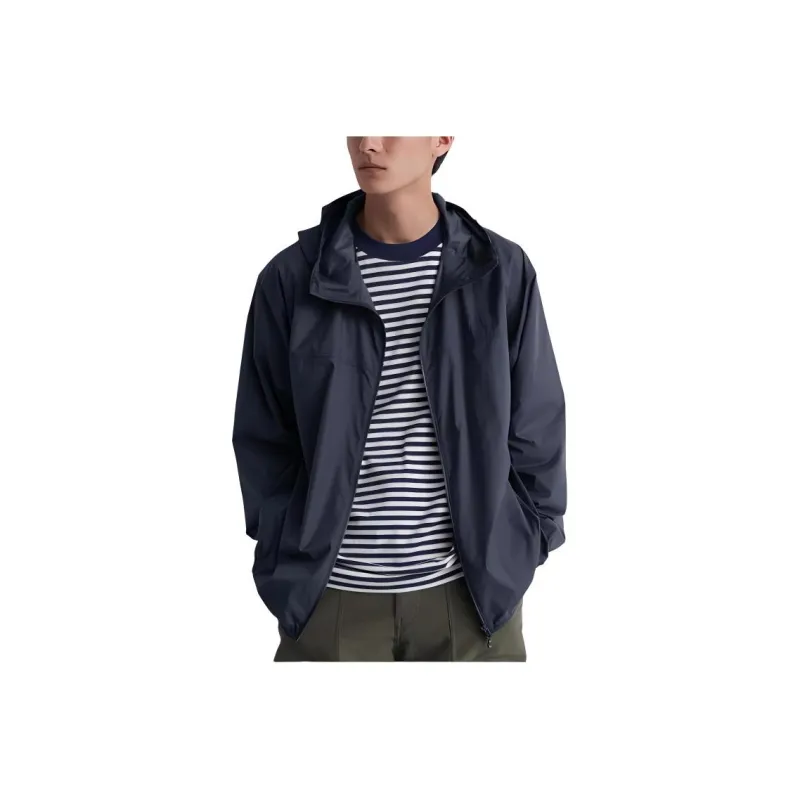 UNIQLO Jackets Coats Unisex Navy Blue-0