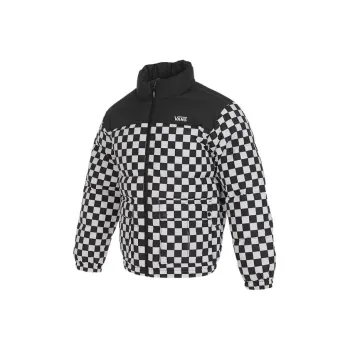Vans Down Jackets Men Black White Plaid