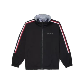 Tommy Hilfiger Logo Stripe Regatta Jacket Jackets Jackets Coats Men's Black