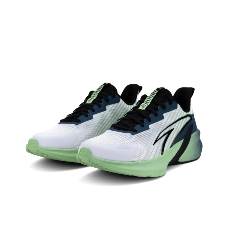 Anta Slip Resistant And Breathable Low Top Training Physical Fitness Test Physical Exam Running Shoes Men's White Green-1