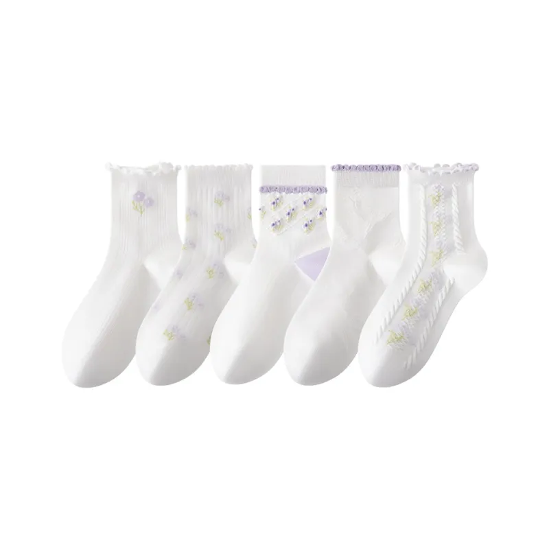 Caramella Mid Calf Socks Women's 5 Pack-5