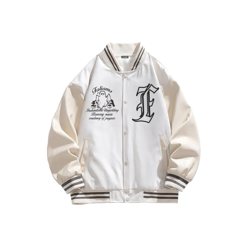 FALIAMS Baseball Jacket Unisex Beige-0