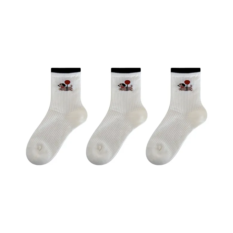 Moremoli Mid Calf Socks Women's 3 Pack-4