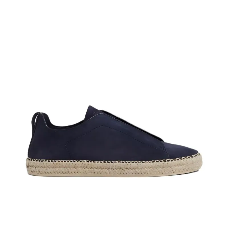 Zegna Triple Stitch Espadrilles Men's Dark Blue-1