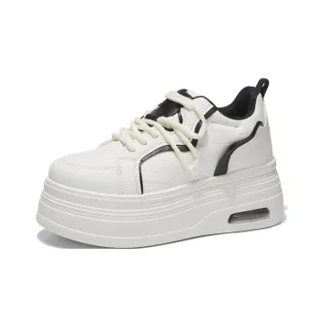 Little Red Man White Sneakers Height Increasing Balance Support Lightweight Low Top Casual Shoes Women's