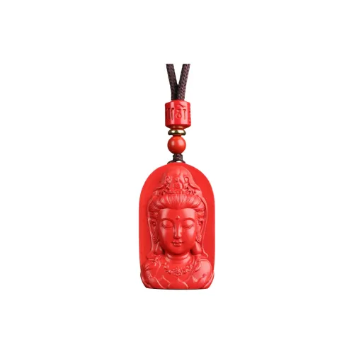 CUIJING Reconstructed Cinnabar Pendants Men's