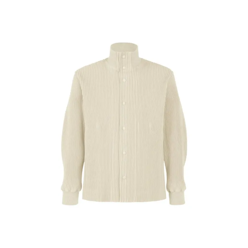 ISSEY MIYAKE Kersey Pleats Jackets Coats Men's Ecru-0