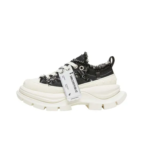 SMILEREPUBLIC Anti Slip And Wear Resistant Height Increasing Low Top Chunky Sneakers Unisex