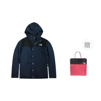 THE NORTH FACE Waterproof And Windproof Windbreaker Jacket Men's Blue Includes Shopping Bag