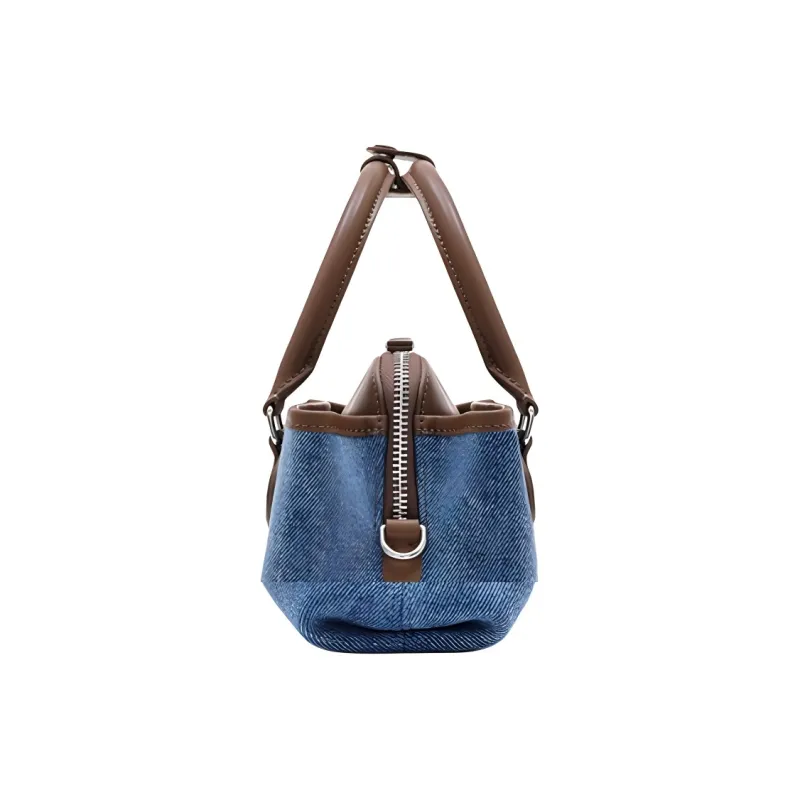 MUVA Denim Multilayer Handbag Medium Size Women's Denim Blue-1