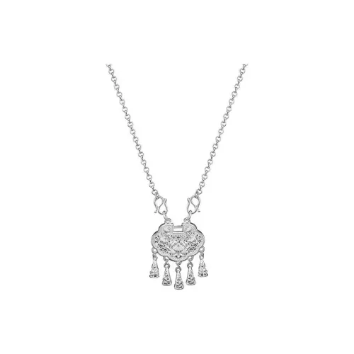 U state Sterling Silver Necklace 999 Fine Silver Women's