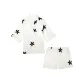 Beaded Pearl Lotus Mid-Sleeved Shorts Women's Matching Set