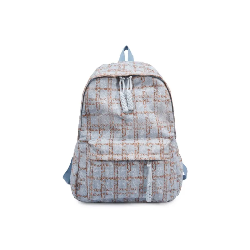 H YXIANG Corduroy Backpack Women's Multicolor-2