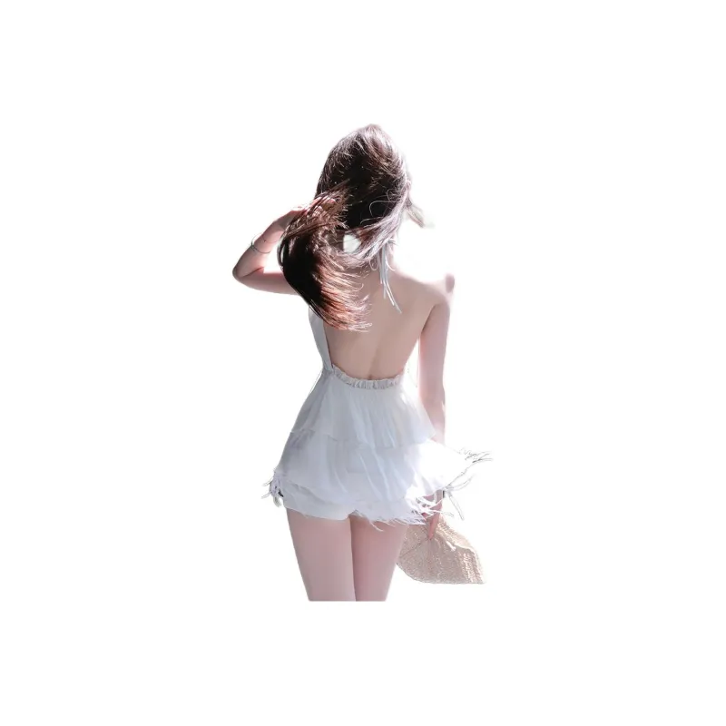 Mu Xiao Xin Slip Dress Women's White-2
