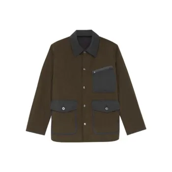 THEORY THEORY Designer Co-authored Collection Jacket Men's Olive Gold Green