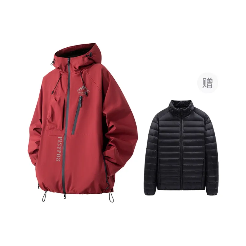 PISYPOX Water Resistant Windproof Wear Resistant Windbreaker Jacket Unisex-18