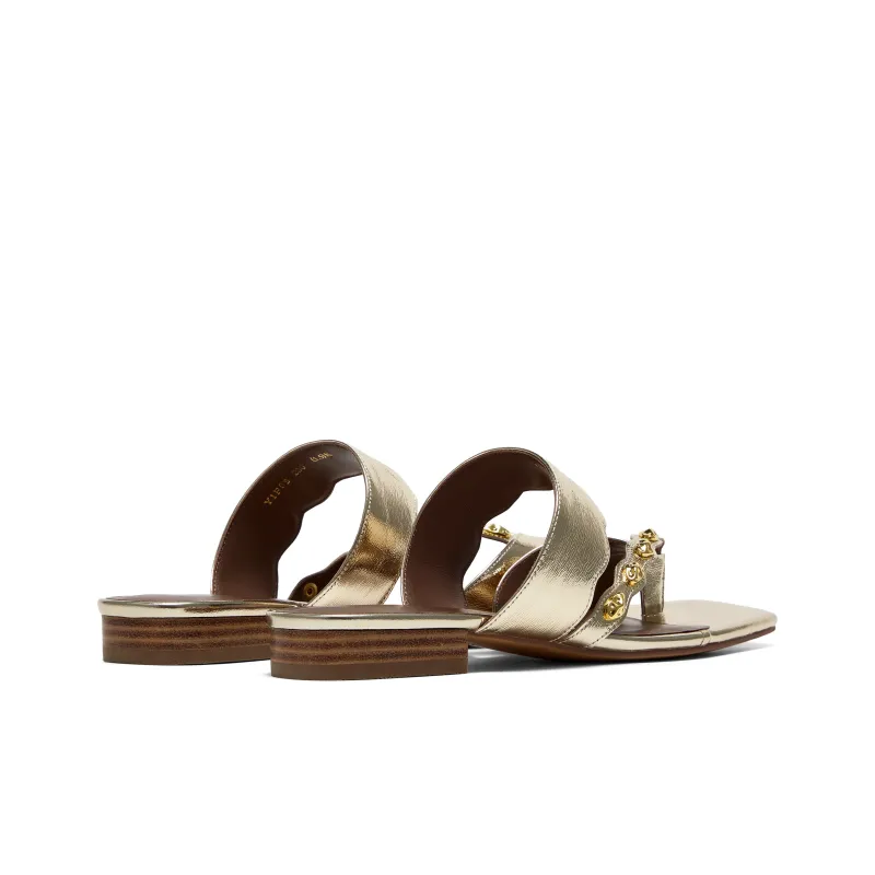 Joypeace Flip Flops Women's Gold-2