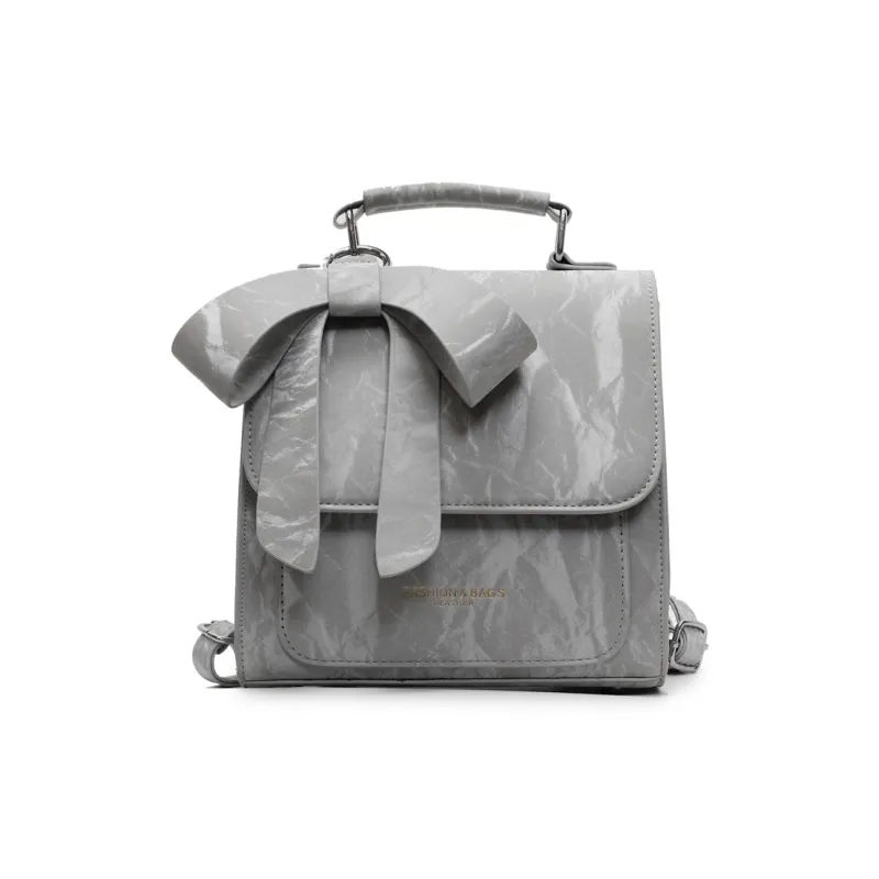 SEVENMOONS PU Backpack Women's Ecru/Silver/Black/Pink-3