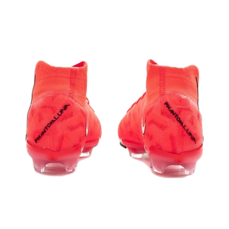 Nike Phantom Luna Elite FG Rubber Long Studs Anti Slip Wear Resistant Soccer Shoes Women's Red-3