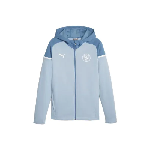 PUMA Manchester City Football Casuals Hooded Jacket Jacket Men's Blue