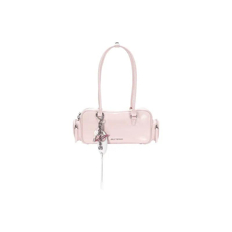 JELLYTOYBOY Fabric Bag Accessory Small Size Unisex Pink/White Color-3
