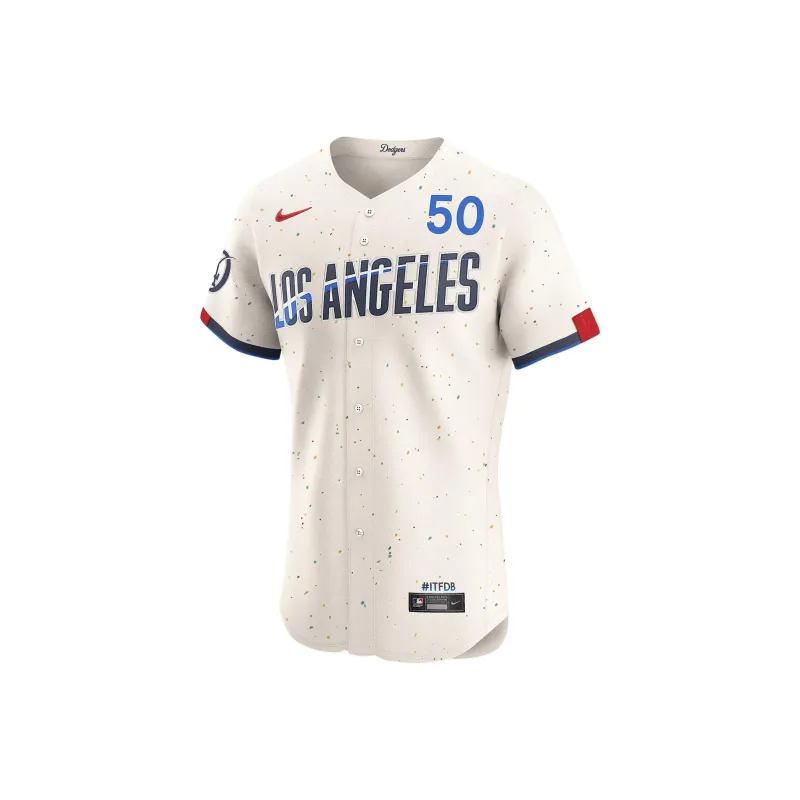 Nike x MLB Los Angeles DodgersDri-FIT ADV Mookie Betts City Connect Baseball Jacket Men's Cream-0