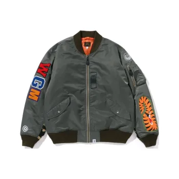 A BATHING APE Metal Zip Big Shark Wide Crewneck Crewneck