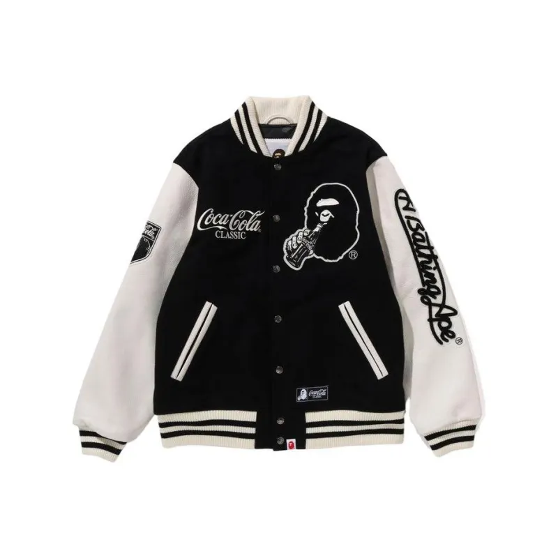 A BATHING APE X Coca Cola Varsity Jacket-0
