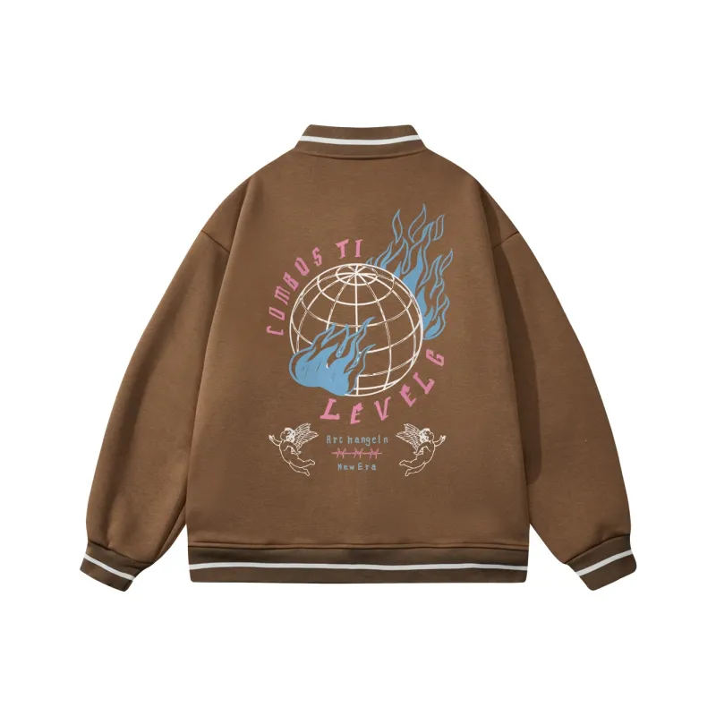 LEVEL RELAX Series Baseball Jacket Unisex-5