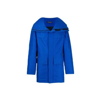 Balenciaga Parka Coats Men Blue