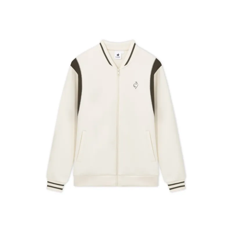 Le Coq Sportif Baseball Jacket Men's Original White-0