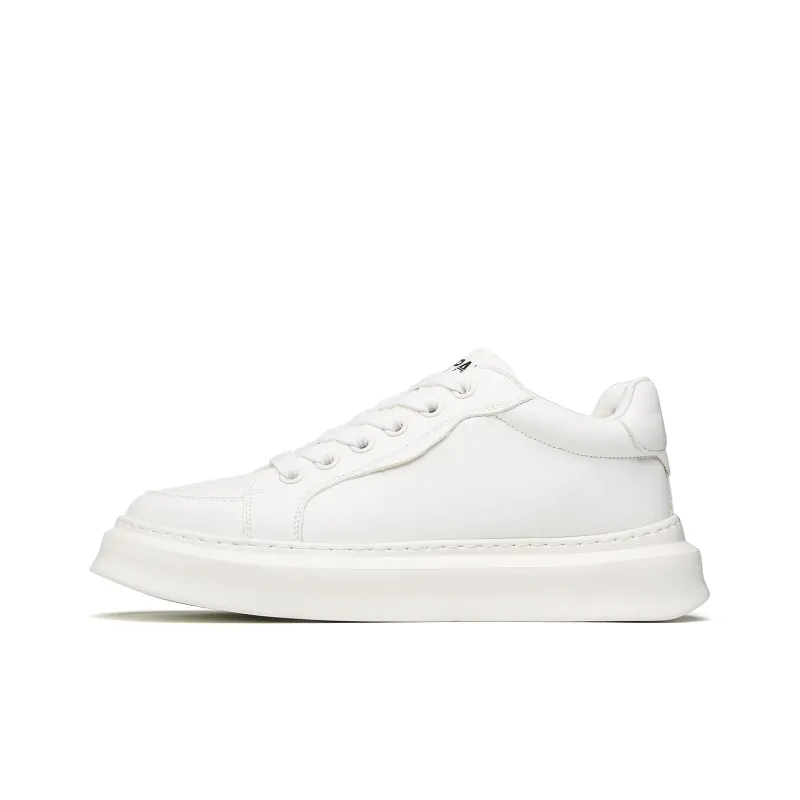 HD Slip Resistant, Abrasion Resistant, Lightweight, Breathable Low Top Skateboard Shoes Men's White-0