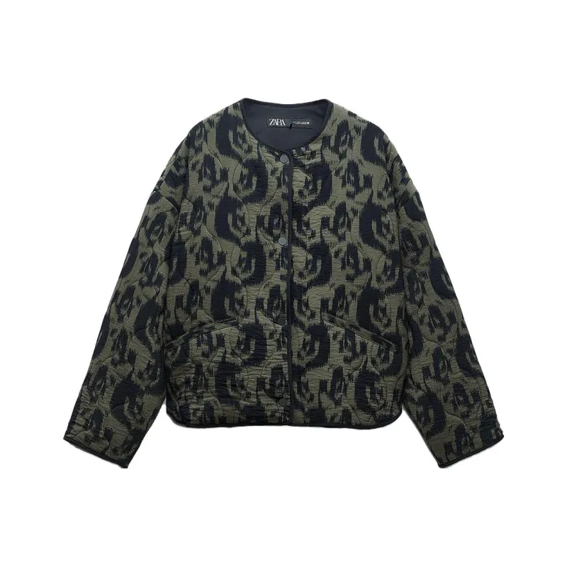 ZARA Puffer Jackets Men Green-0