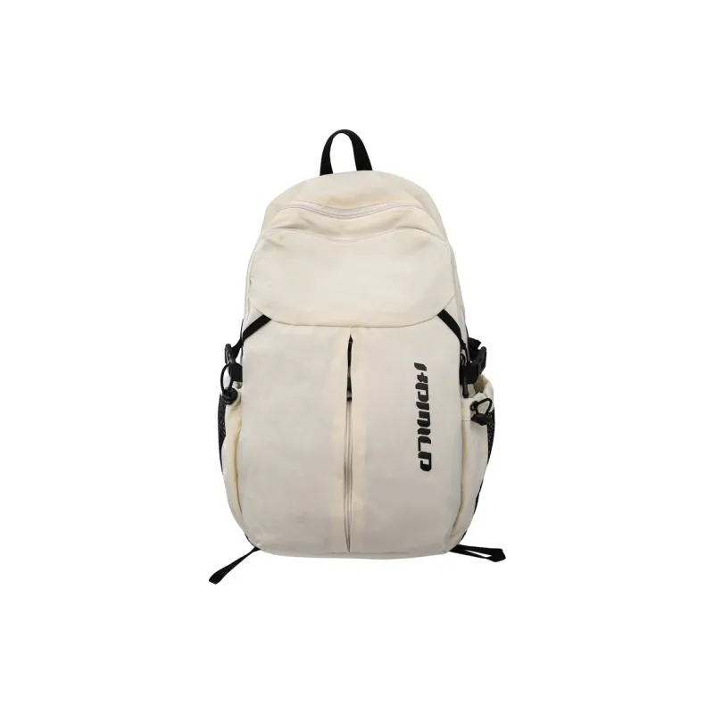 OUZIHUANG Nylon Backpack Regular Unisex Black/Ecru/Gray/Khaki-5