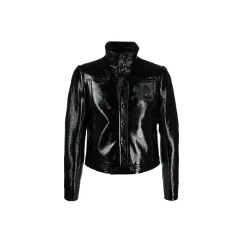 Courrèges Button Up Faux Leather Jacket
